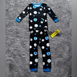 Space Explorer Kids Pajama Set - Black and Blue